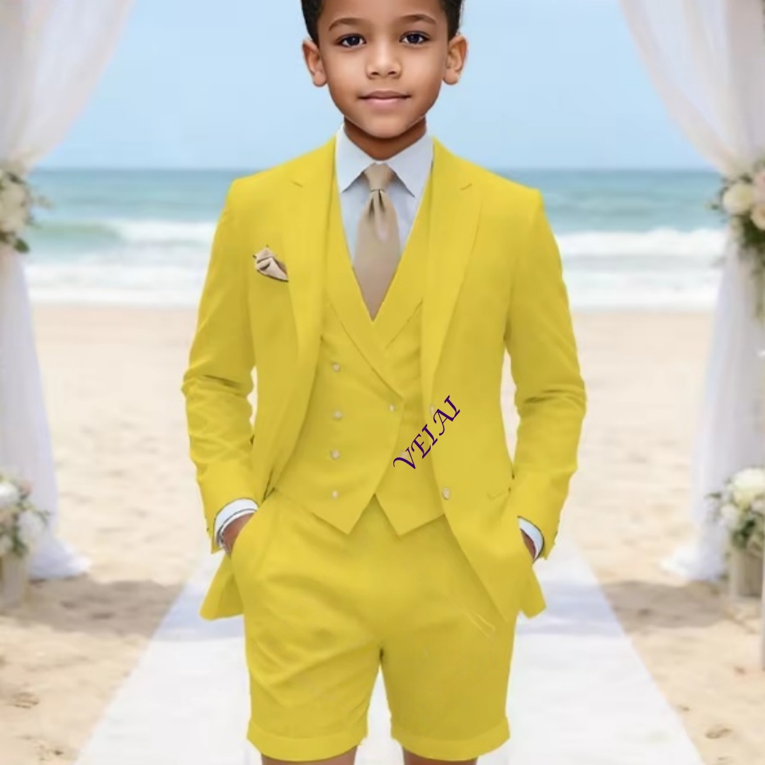 Event & Party Supply - Traje de lino clásico de tres