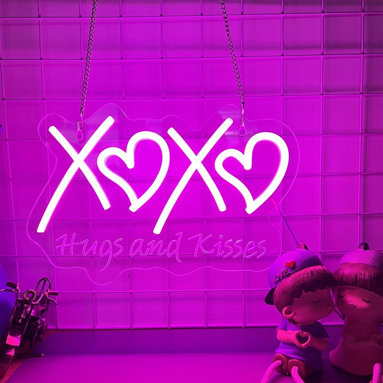 Letrero de neón XOXO, con moti - Neon Sign Party reseña y precio