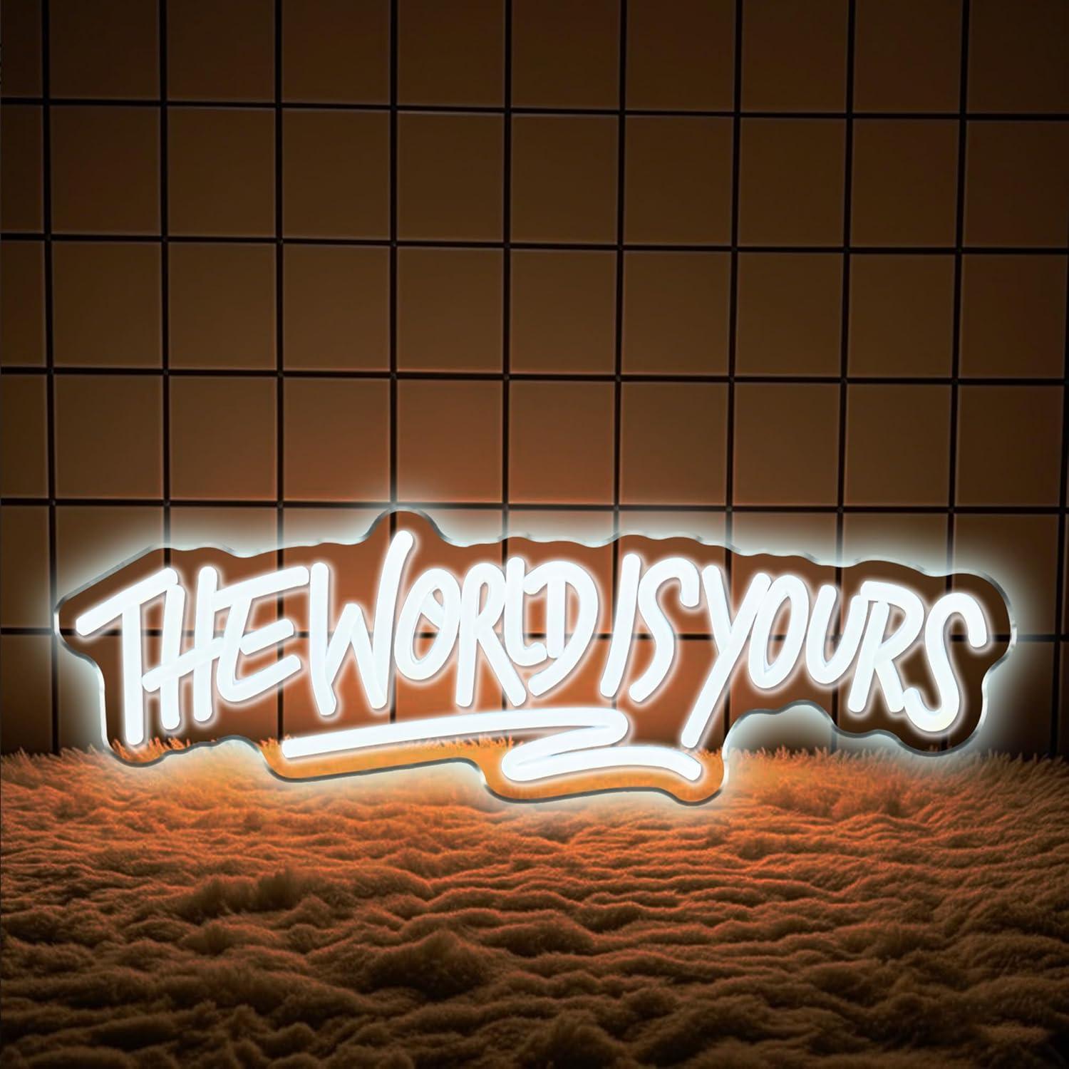 Letrero de neón The World is Y - Neon Sign Party reseña y precio
